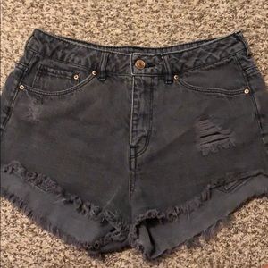 Black Denim Shorts
